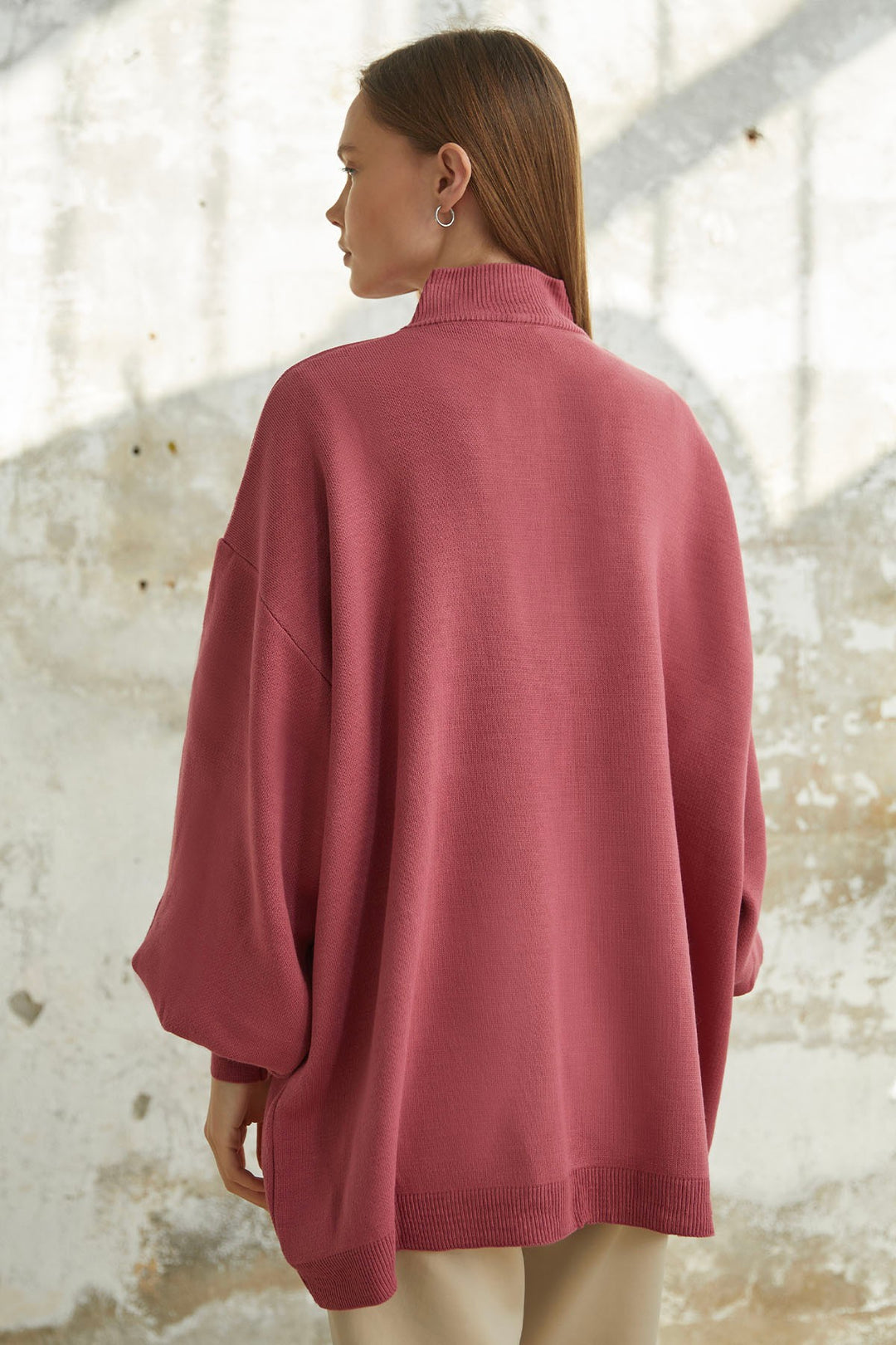 MDS Women Sara Zippered Knit Tunic - Pink - Charleroi