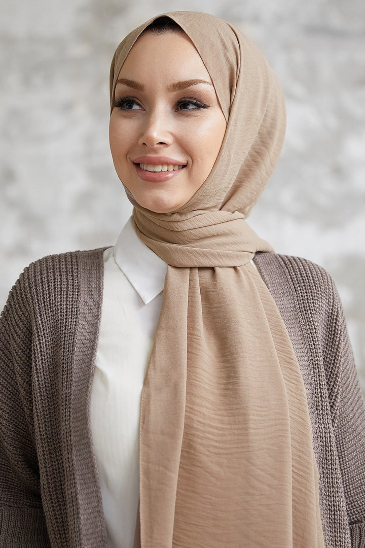 MDS Women Riva Jazz Shawl - Dark Beige - Galeana