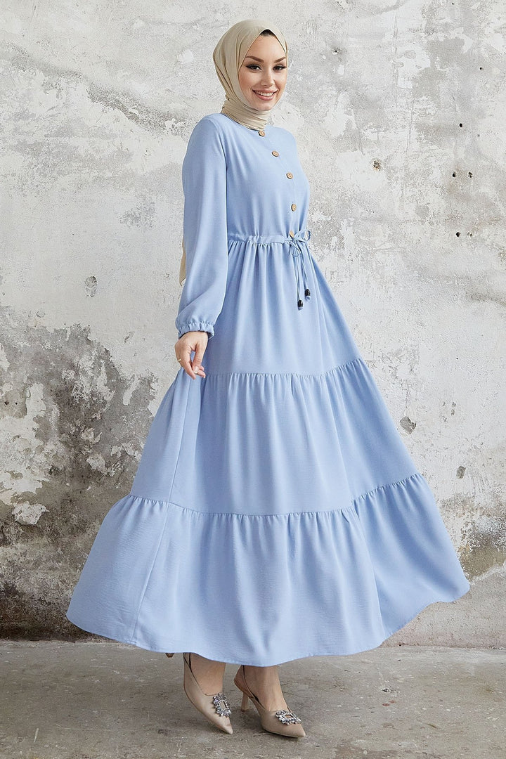 MDS Women Pamela Buttoned A-line Dress - Baby Blue - Teramo