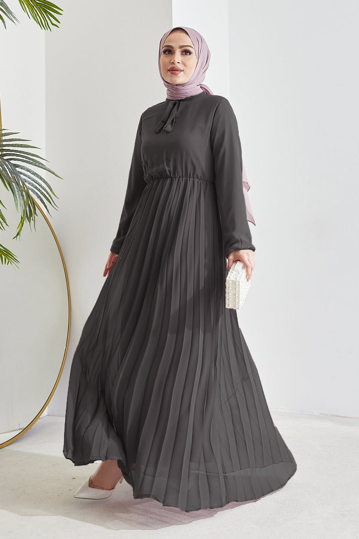 MDS Women Piliseli Limelda Chiffon Dress - Smoke Gray - Tinley Park