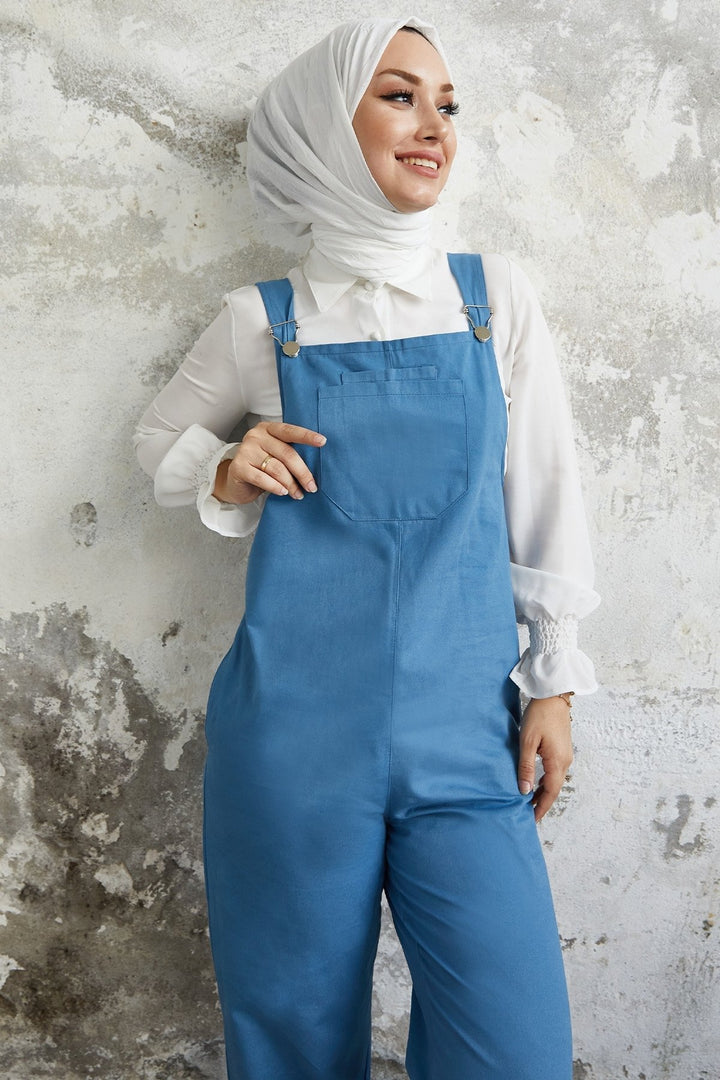 MDS Women Lindy Overall with Straps - Blue - Suhl