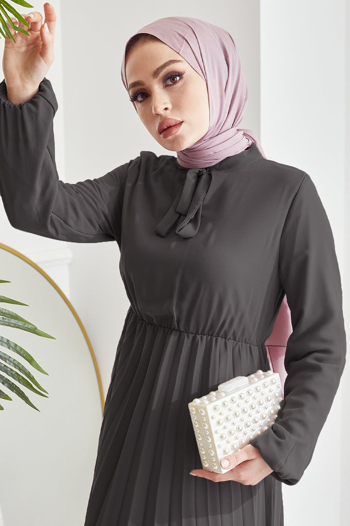 MDS Women Piliseli Limelda Chiffon Dress - Smoke Gray - Tinley Park