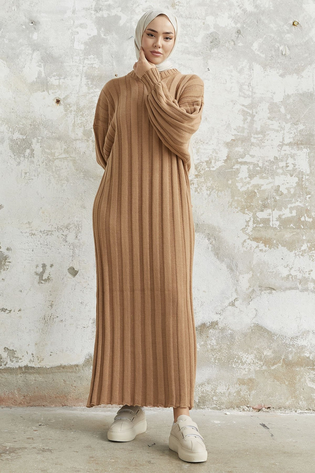 MDS Women Lovisa Ribbed Knit Dress - Camel - Caen