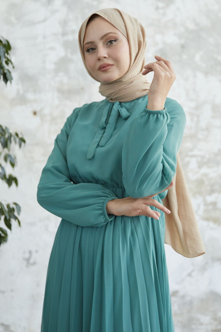 MDS Women Piliseli Limelda Chiffon Dress - Turquoise - Cassino