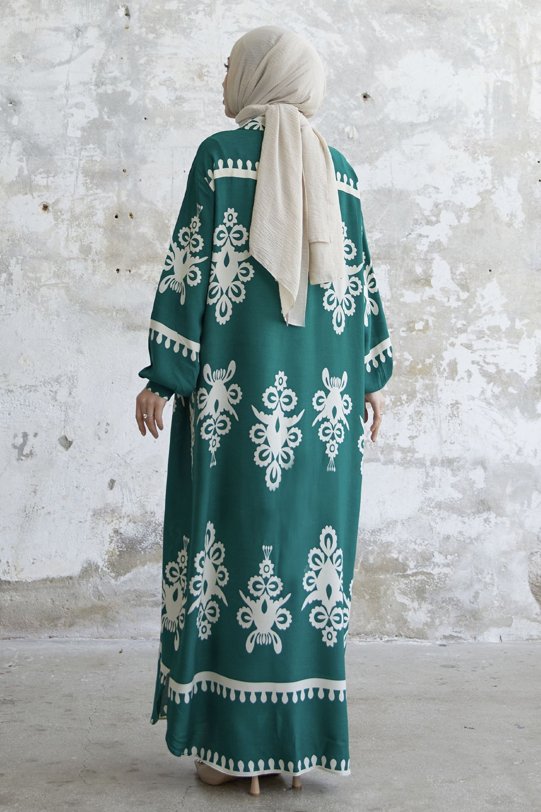 MDS Women Patterned Viscose Dress - Green - Buffalo
