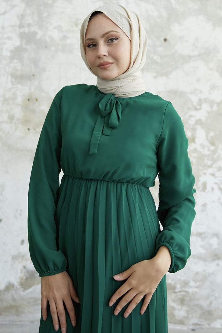 MDS Women Piliseli Limelda Chiffon Dress - Emerald Green - Orléans