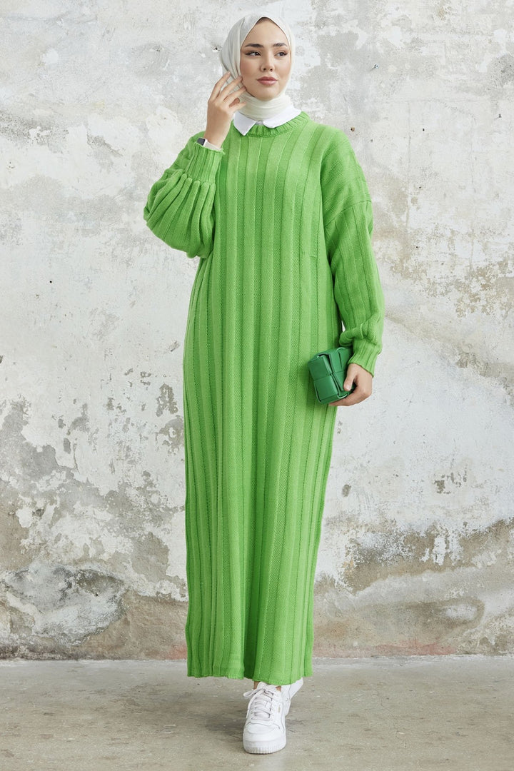 MDS Women Lovisa Threaded Knit Dress - Pistachio Green - Purísima de Bustos