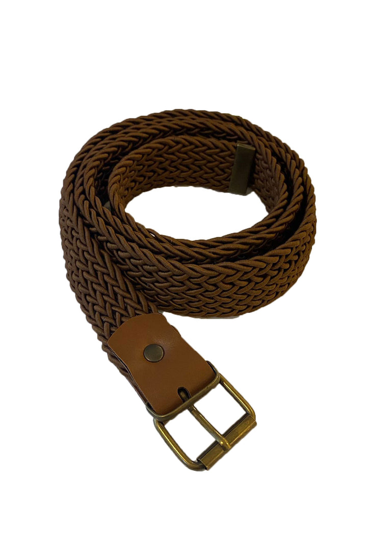 BGD Women Thin Straw Belt - Brown - Barnsley
