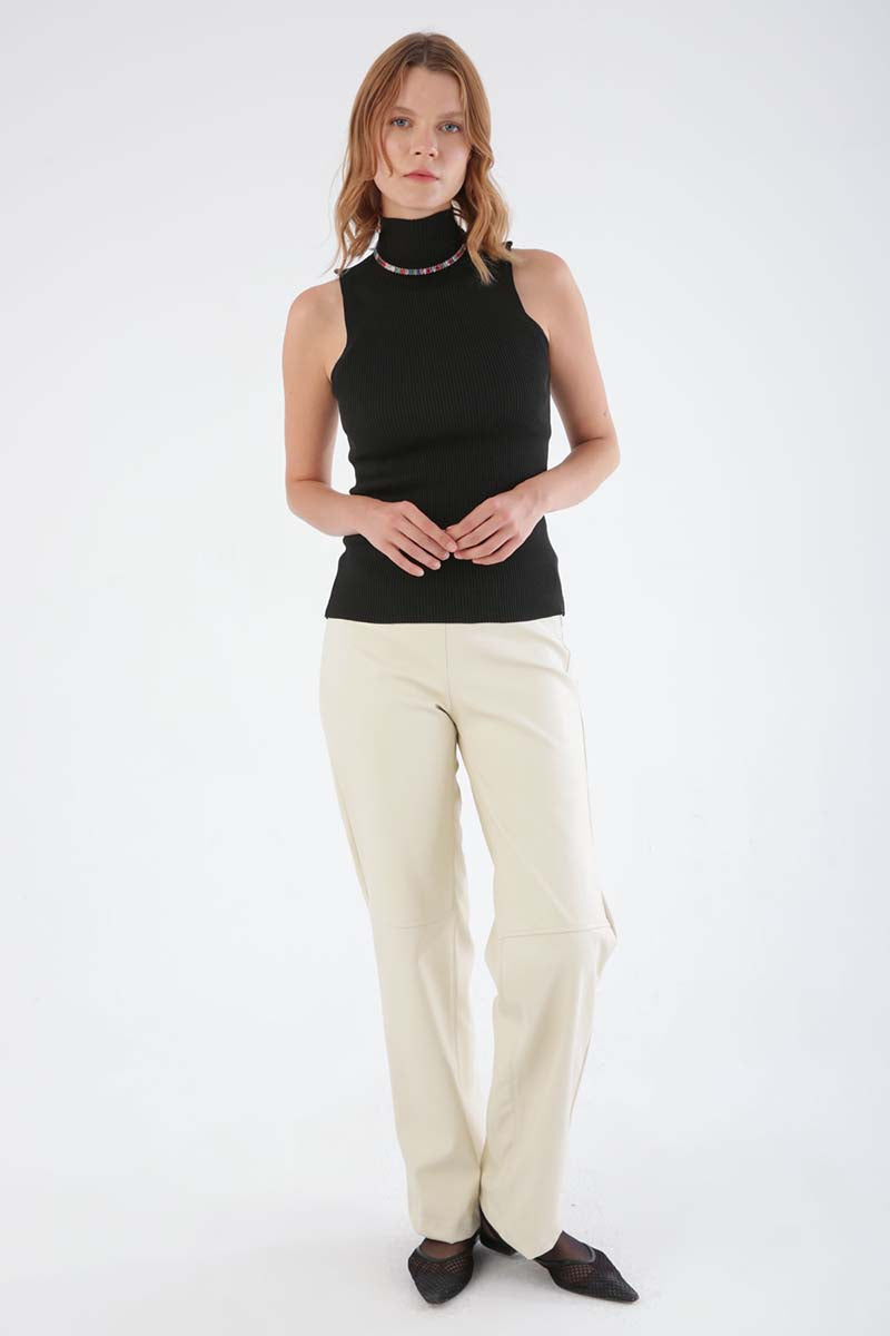 TLD Women Allday Black Thin Knitted Sleeveless Undershirt - Axochiapan