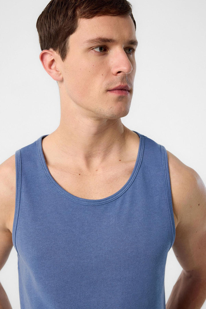 ANT Antioch Indigo Basic Men's Tank Top - Waldorf