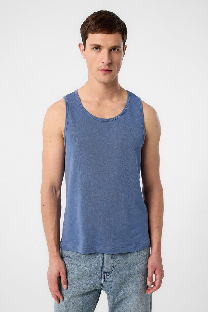 ANT Antioch Indigo Basic Men's Tank Top - Waldorf