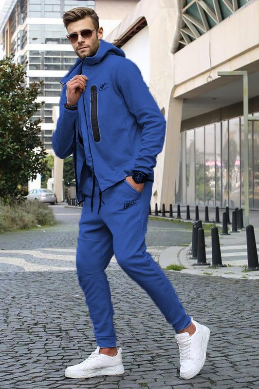MDX Indigo Printed Regular Fit Men's Tracksuit - Mislata