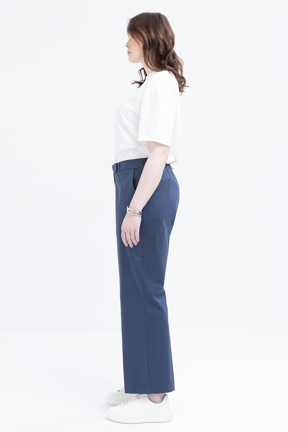 TLD Women Allday Indigo Indigo High-Waisted Plus Size Lycra Pants - Paços de Ferreira
