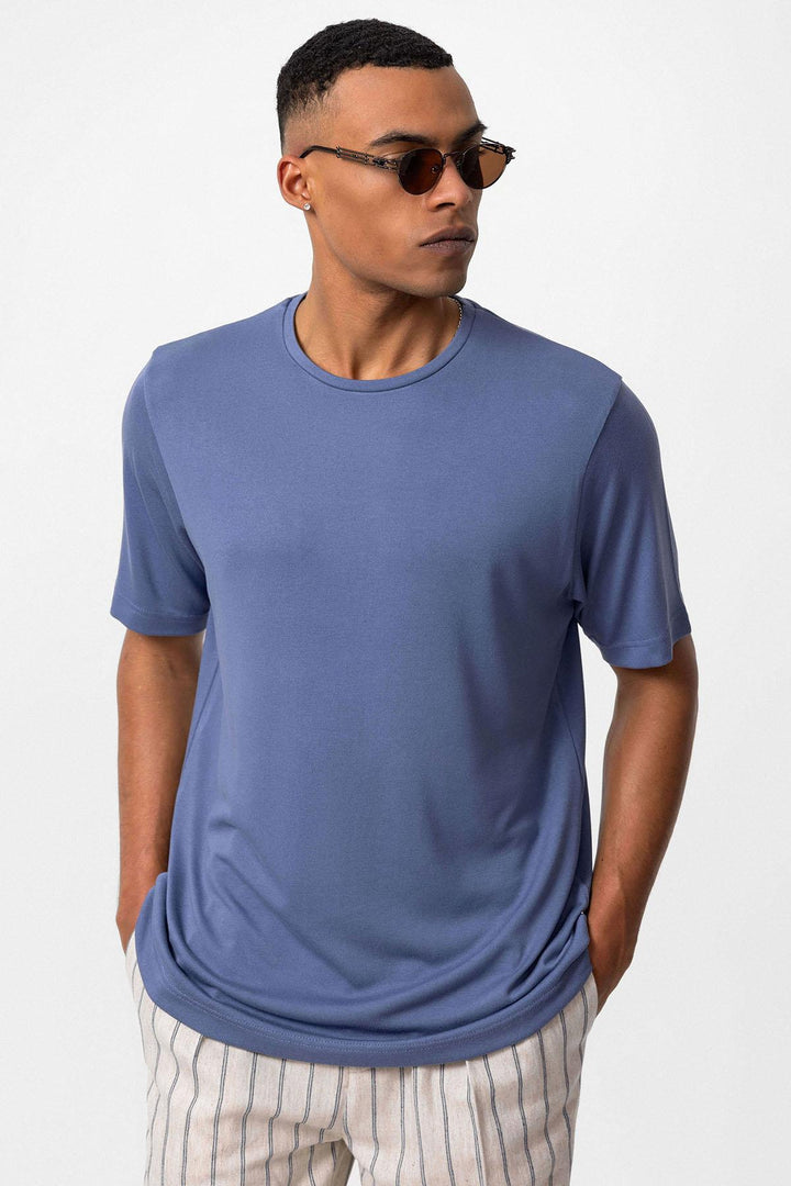 ANT Antioch Indigo Bicycle Collar Regular Fit Men's T-Shirt - Voluntari