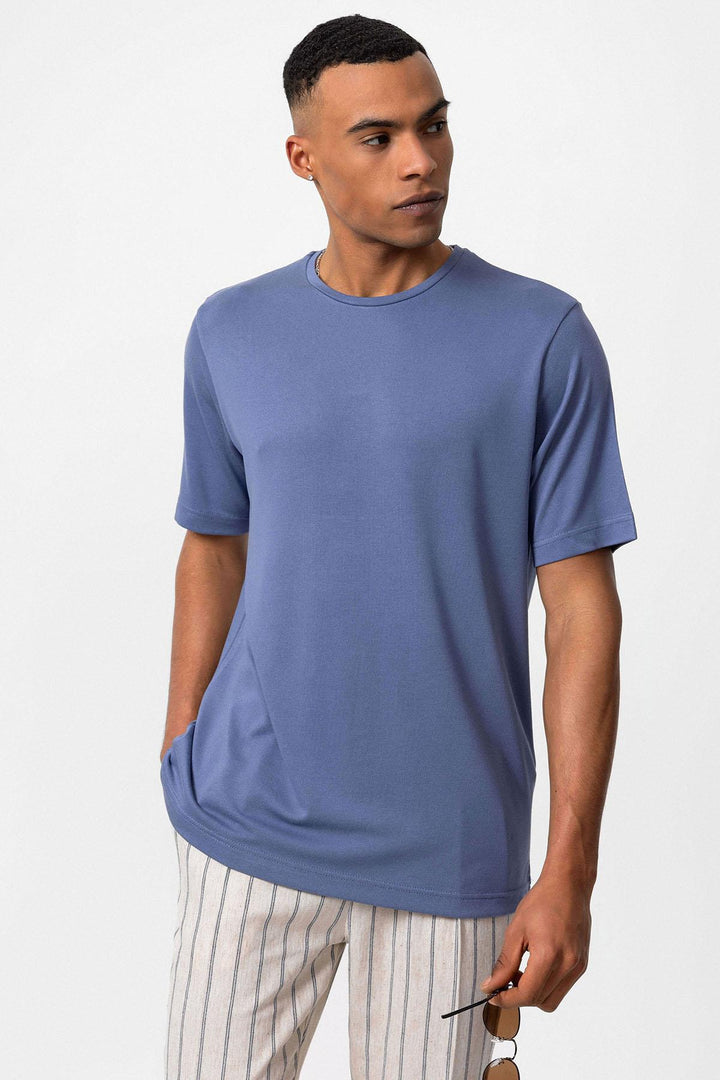 ANT Antioch Indigo Bicycle Collar Regular Fit Men's T-Shirt - Voluntari