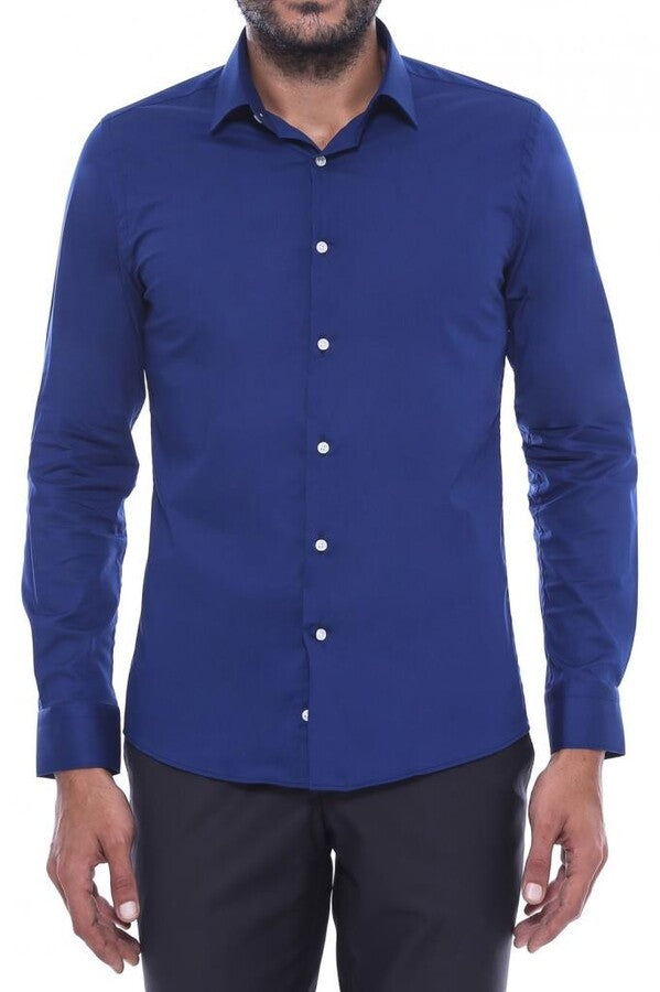 WSS Indigo Blue Slim Fit Men's Shirt  - Manhattan Beach
