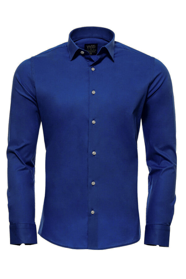 WSS Indigo Blue Slim Fit Men's Shirt  - Manhattan Beach