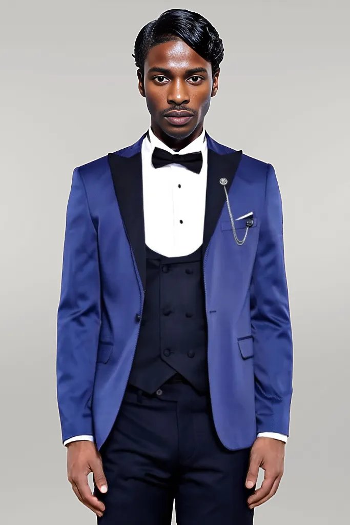 WSS Indigo Blue Wedding Suit for Men  - Singen