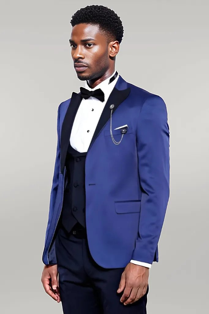 WSS Indigo Blue Wedding Suit for Men  - Singen