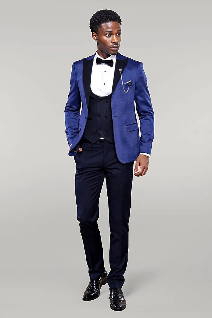 WSS Indigo Blue Wedding Suit for Men  - Singen