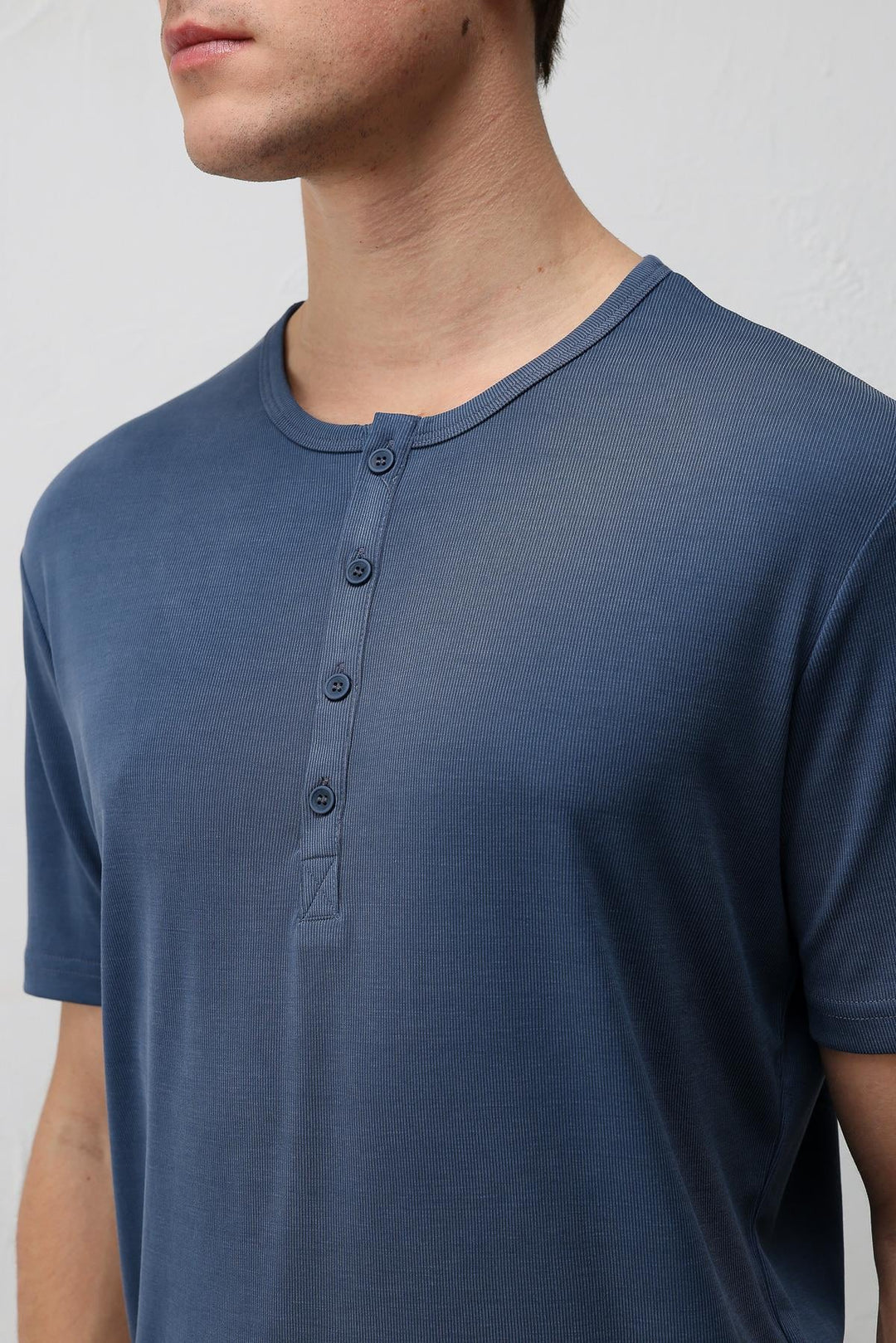 ANT Antioch İndigo Düğmeli Yaka Erkek T-Shirt - Kenton