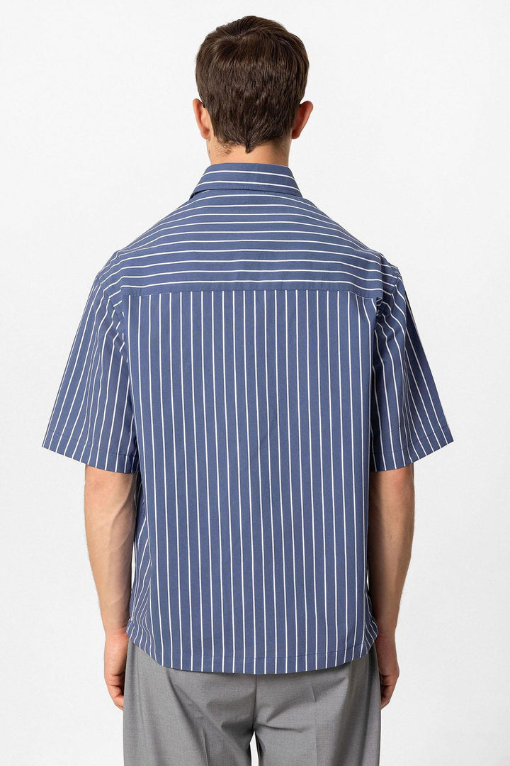 ANT Oversized Short Sleeve Striped Men's Shirt - Friedrichshafen