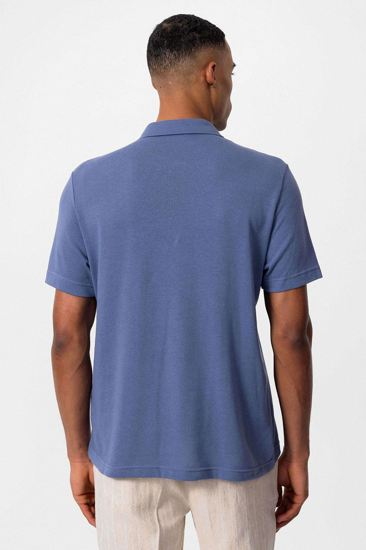 ANT Polo Neck Zippered Men's T-Shirt - Borken