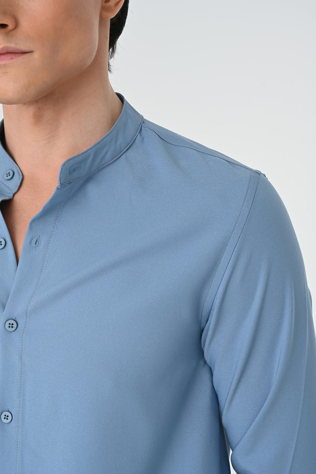 ANT Antioch Indigo Regular Fit Mandarin Collar Men's Shirt - Collierville