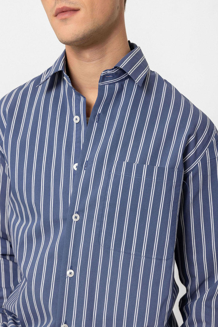 ANT Regular Fit Long Sleeve Striped Men's Shirt - Rockville