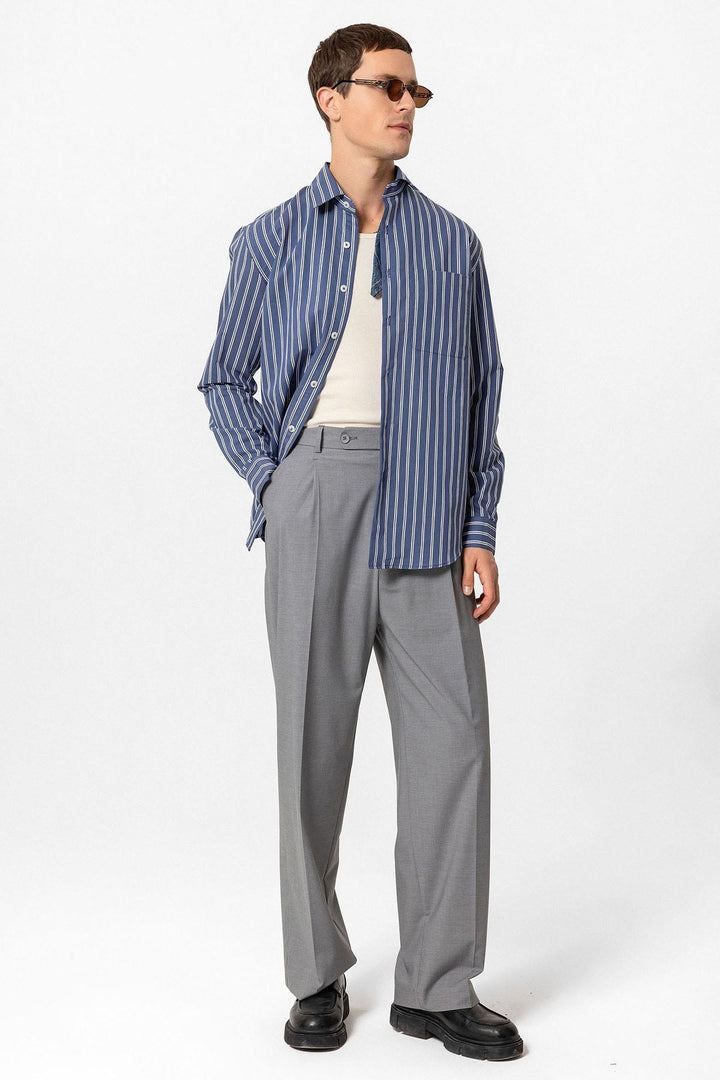 ANT Regular Fit Long Sleeve Striped Men's Shirt - Rockville