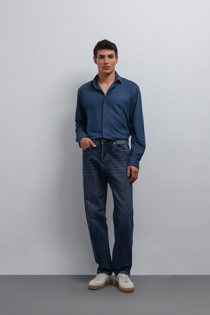 ANT Antioch Indigo Relax Fit Men's Shirt - Santiago de Compostela