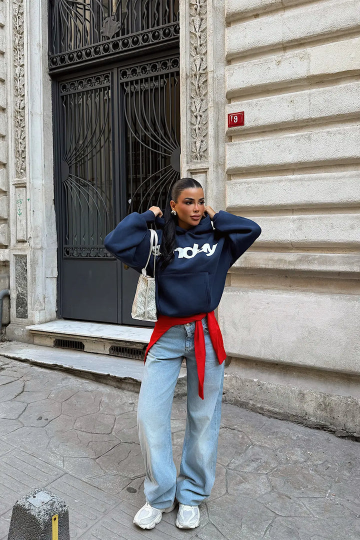 EYY Women Indigo  Sunday  Graphic Hoodie - Pico Rivera