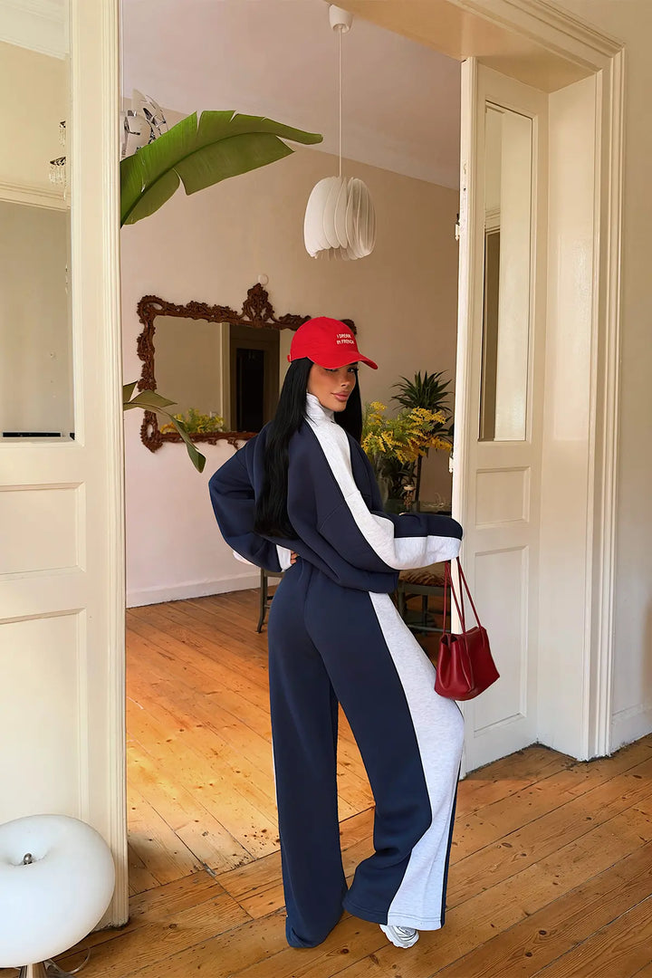 EYY Women Indigo Tracksuit Set with Zipper Detail - Maisons-Alfort