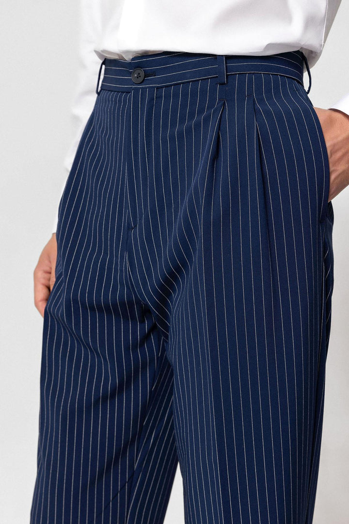 ANT Antioch Indigo High Waist Relax Fit Striped Men's Pants - Johnson City