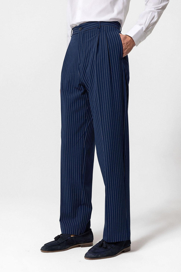 ANT Antioch Indigo High Waist Relax Fit Striped Men's Pants - Johnson City
