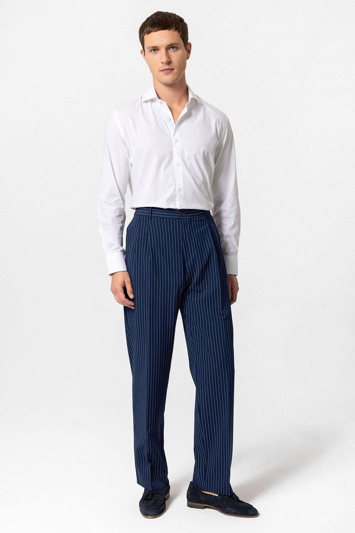 ANT Antioch Indigo High Waist Relax Fit Striped Men's Pants - Johnson City