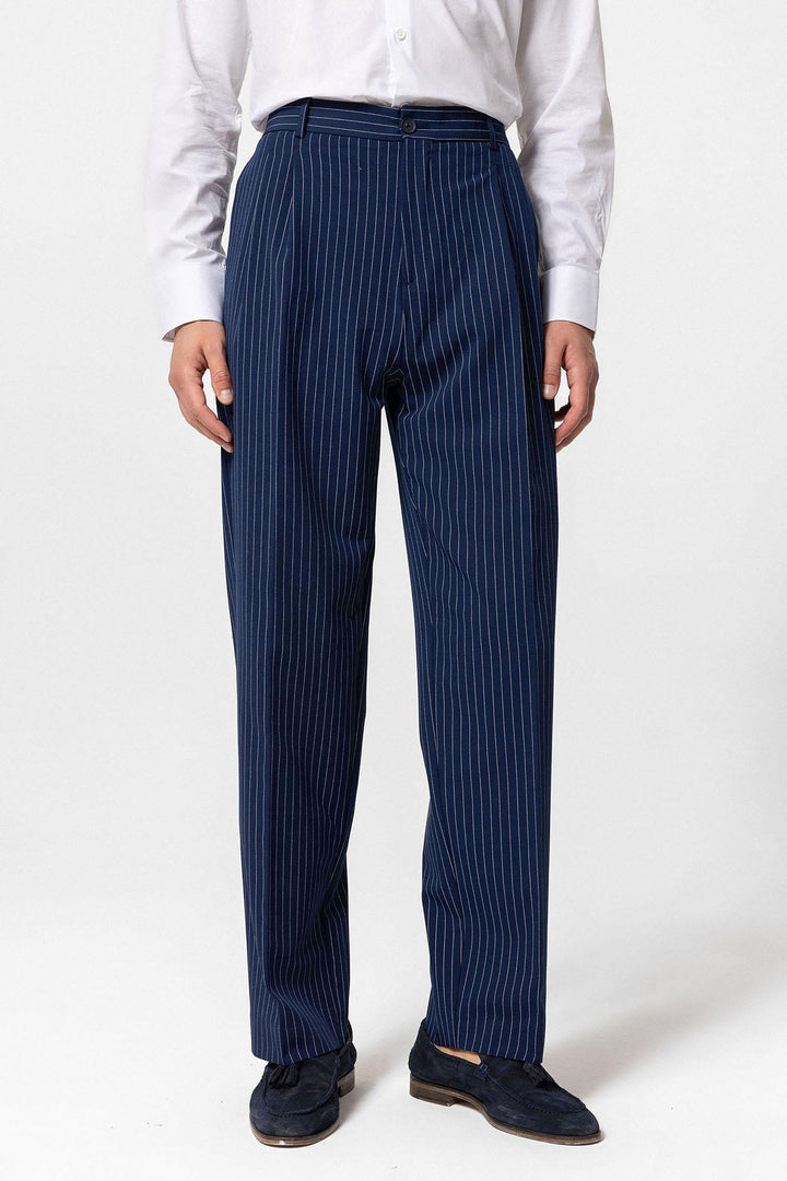 ANT Antioch Indigo High Waist Relax Fit Striped Men's Pants - Johnson City