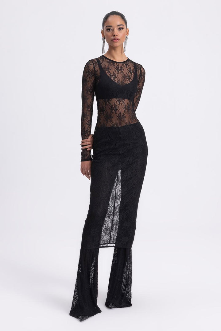BSL Women Flare Leg Lace Trousers - Kleve