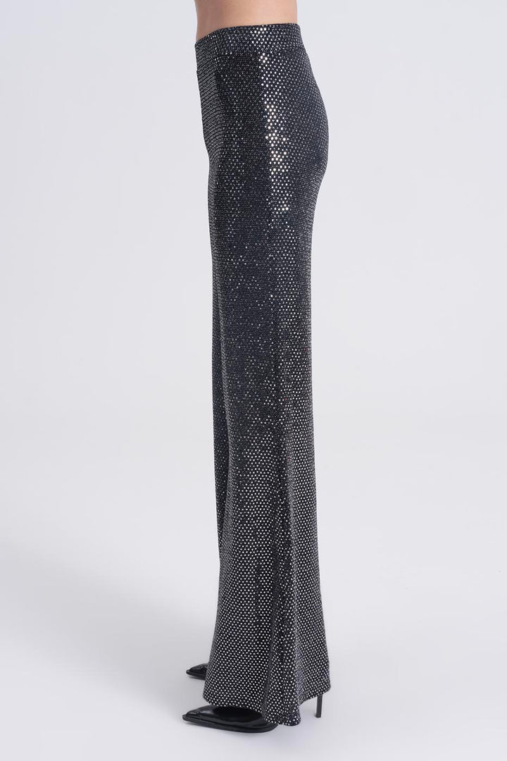 BSL Women Flare Leg Sequined Trousers - Hillsboro