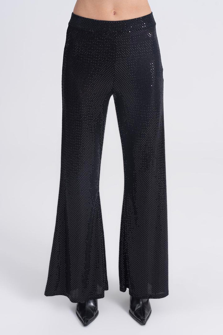 BSL Women Flare Leg Sequined Trousers - Beaverton