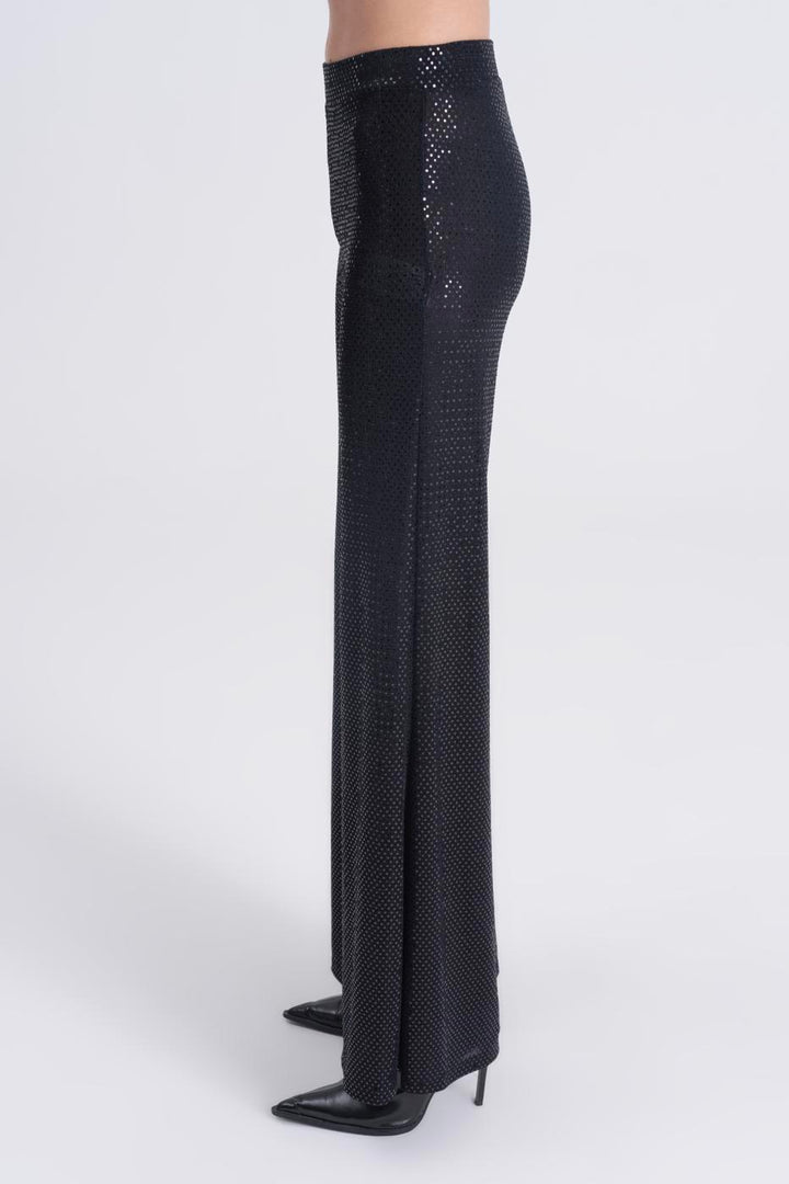 BSL Women Flare Leg Sequined Trousers - Beaverton