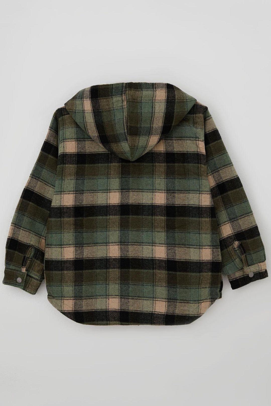 BRE Jack Lions Boys' Jacket with Checkered Pattern Hooded Buttoned 5-9 Years, Green - Cologno Monzese