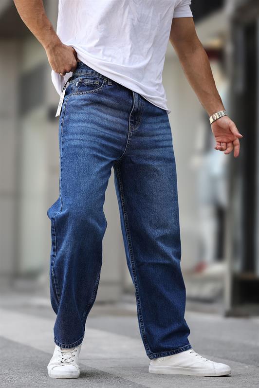 MDX Dark Blue Men's Washed Baggy Jeans 7216 - Torres Novas