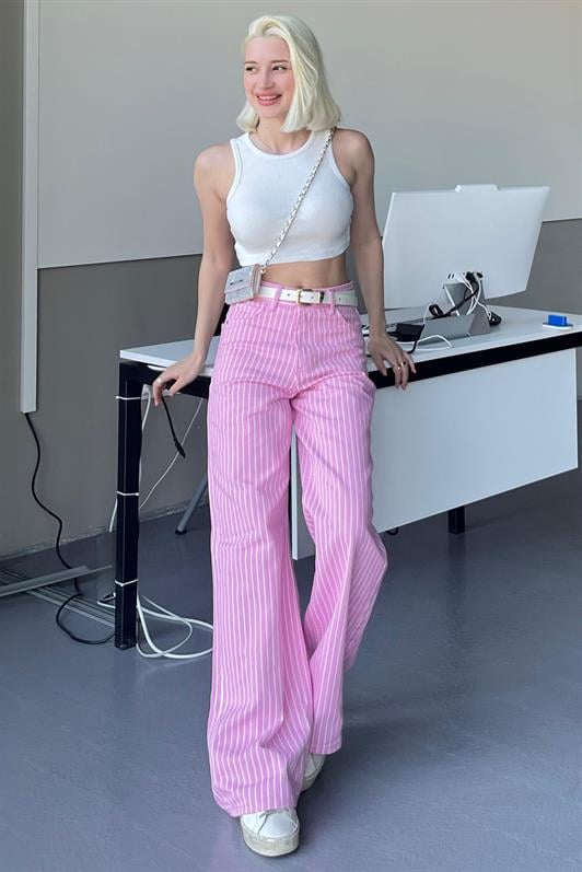 MDX Pink Striped Women's Jeans Mg2463 - Ciudad Melchor Múzquiz
