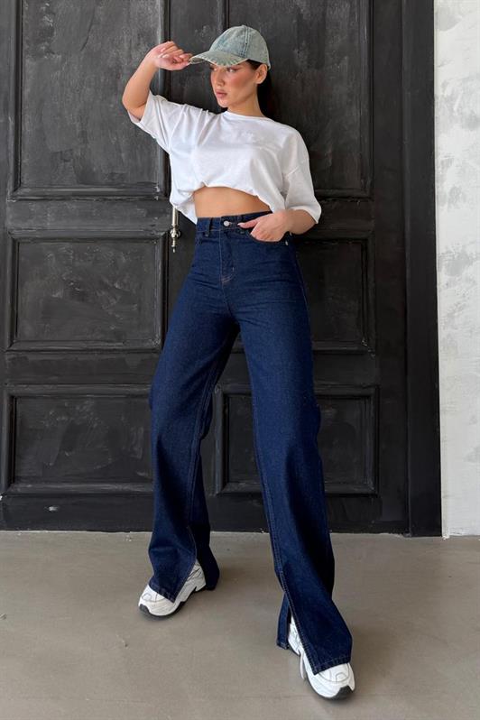MDX Dark Blue High Waisted Slit Women's Jeans MG1384 - El Paso