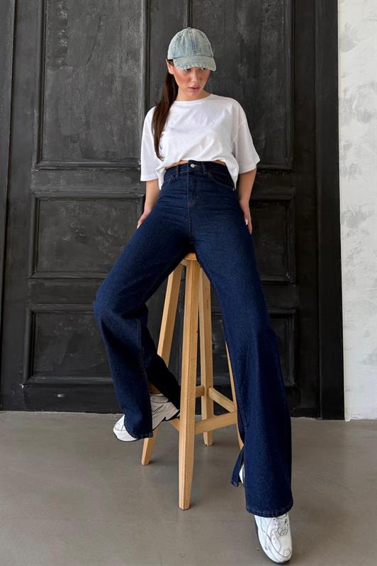 MDX Dark Blue High Waisted Slit Women's Jeans MG1384 - El Paso