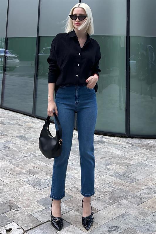 MDX Light Blue Slim Fit Women's Mom Jean MG1738 - Whitley Bay
