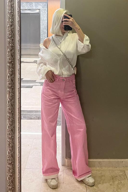 MDX Pink Striped Women's Jeans Mg2463 - Ciudad Melchor Múzquiz