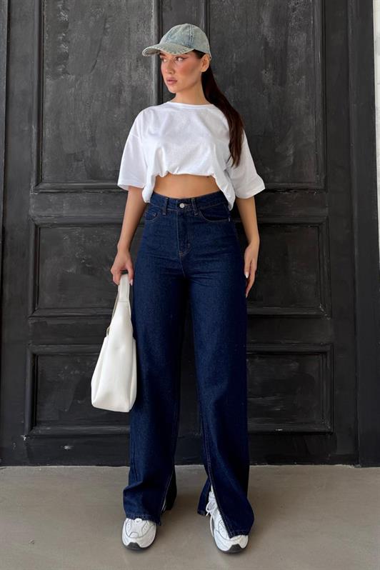 MDX Dark Blue High Waisted Slit Women's Jeans MG1384 - El Paso
