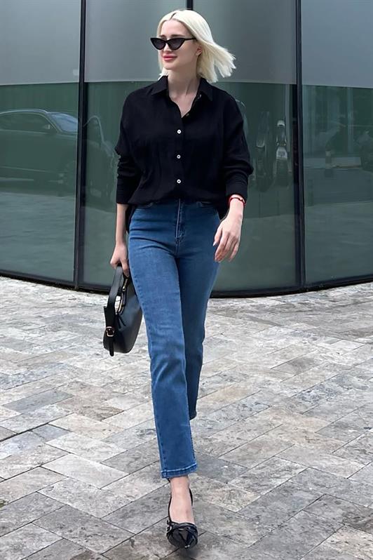 MDX Light Blue Slim Fit Women's Mom Jean MG1738 - Whitley Bay
